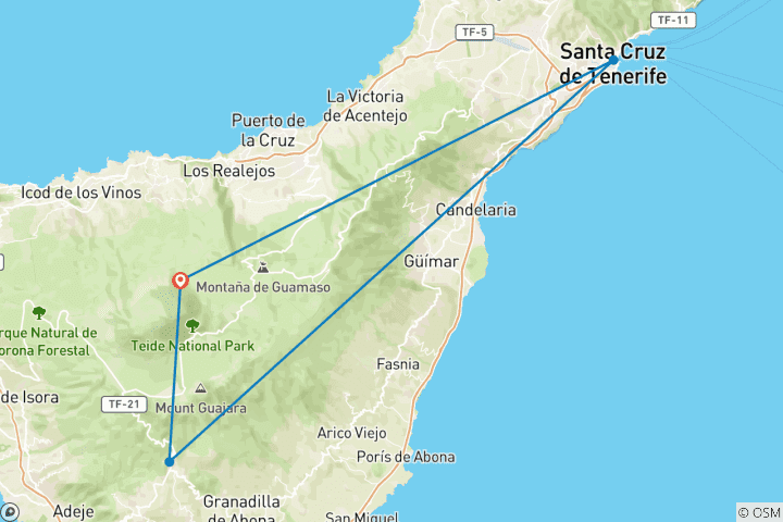 Map of Bergsteigen auf Teneriffa