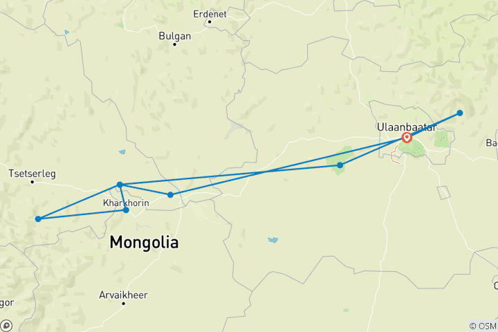 Map of Nomadic Mongolian Experience