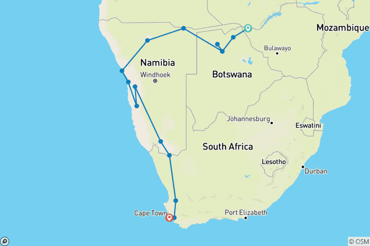 Map of Namibia Nomad