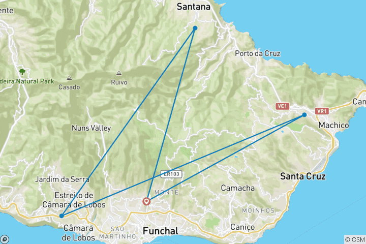 Map of Best of Madeira in 5 Days: The Eternal Pearl of the Atlantic