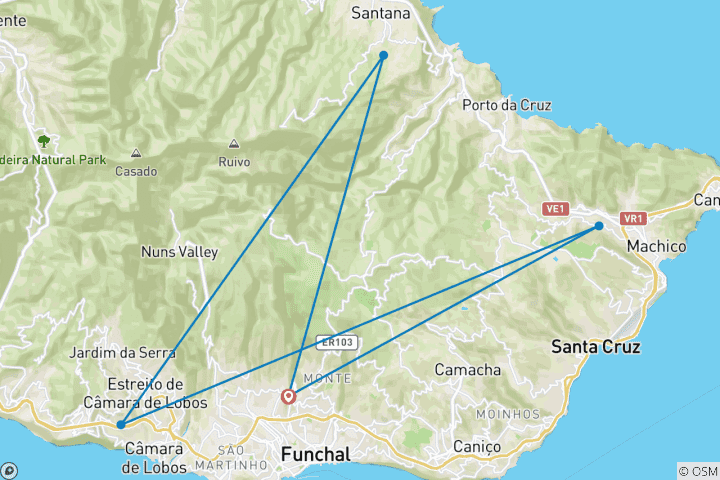 Map of Best of Madeira in 5 Days: The Eternal Pearl of the Atlantic