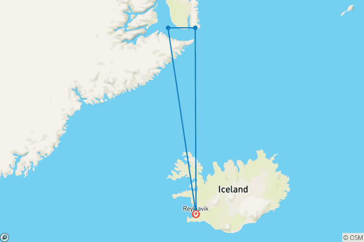 Karte von Gelassenes Grönland - Erkundung des größten Fjordsystems der Erde