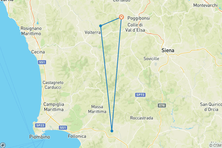 Map of Taste of Tuscany: A 3-Day Escape of Wine, Relax, and Fun