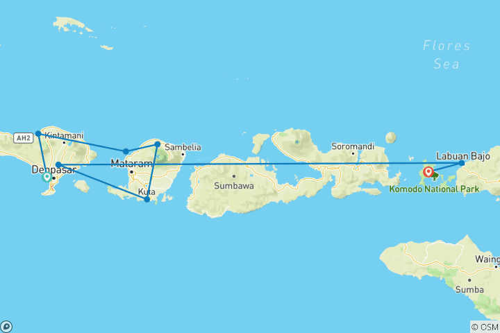 Carte du circuit Indonésie épique - 19 jours