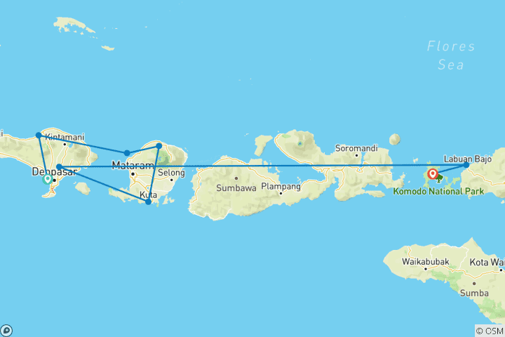 Map of Epic Indonesia 19 Days