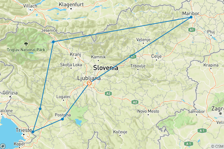 Map of SLOVENIA IN 10 DAYS - Happy Stay