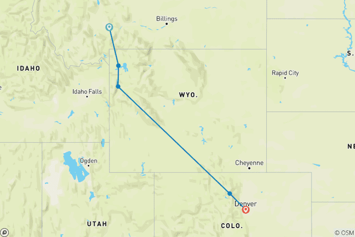 Map of Rocky Mountain Immersion: Explore Yellowstone, Grand Teton, and Rocky Mountain National Parks