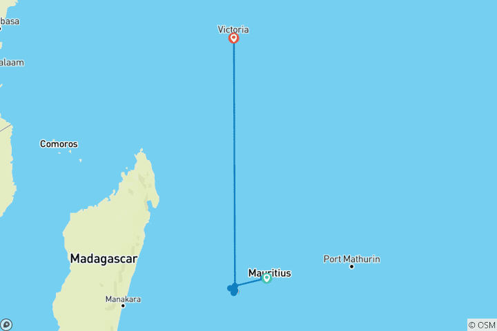 Map of Mauritius, La Réunion & Seychelles: Island Hopping in the Indian Ocean