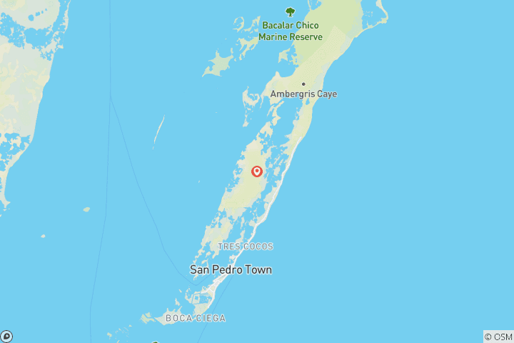 Carte du circuit Demi-journée de plongée en apnée sur la Barrière de Corail au Belize : Réserve marine de Hol Chan et Shark Ray Alley