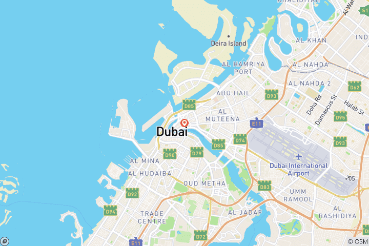 Map of 4 Days in Classic Dubai.