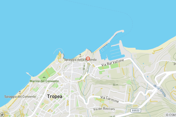 Mapa de 4 días Tropea en Italia.