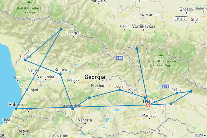 Map of Tale of Georgia