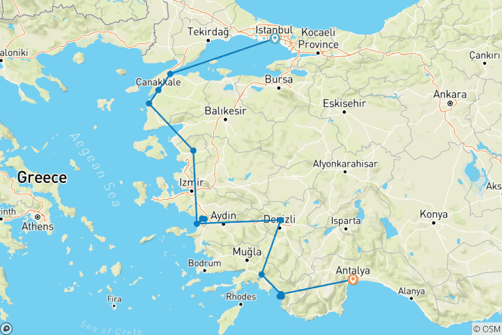 Carte du circuit Le meilleur de la Turquie - 11 jours