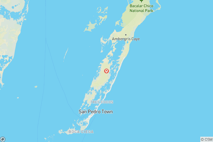 Carte du circuit Site maya de Lamanai et safari fluvial au départ d'Ambergris Caye