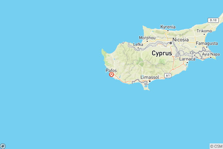 Map of 5 Days Tour in Paphos.