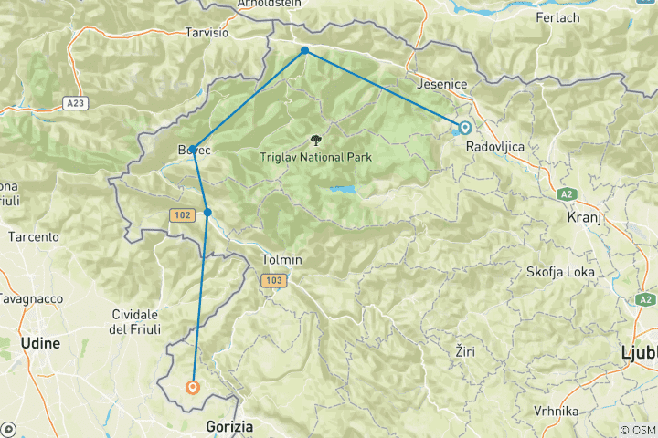 Kaart van Slovenië – fietsen & wandelen in de Julische Alpen