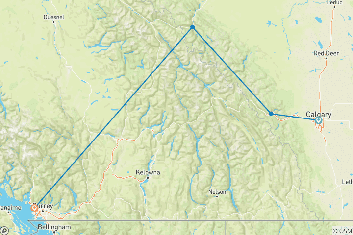Map of Canadian Pacific: The Rockies to Vancouver by Rail