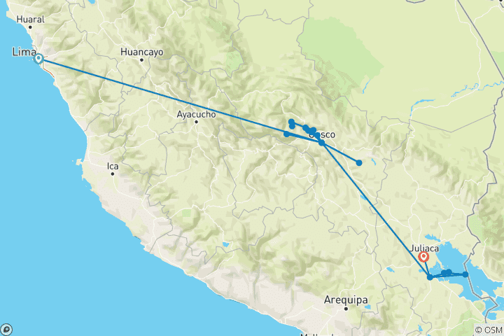 Map of Peru Clasic 9D/8N