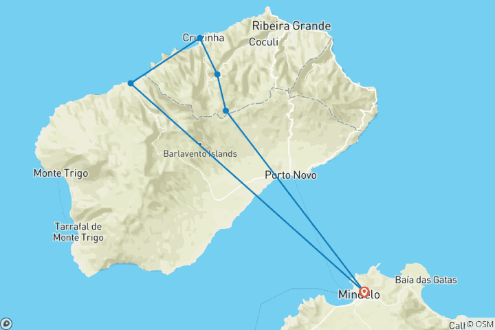 Map of On old paths through Santo Antão