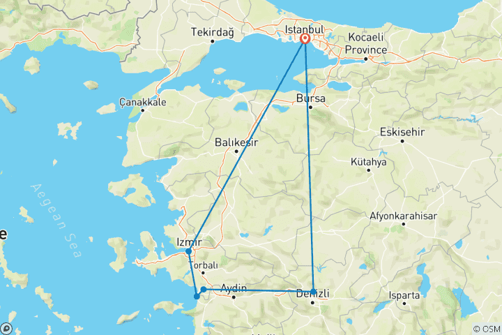 Mapa de Circuito de 6 días en Estambul.