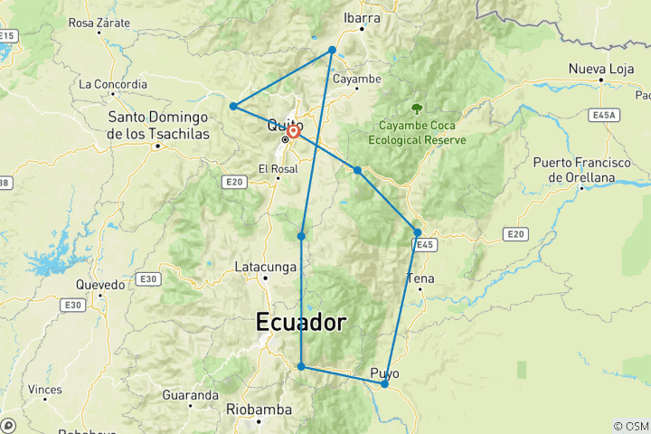 Map of Rental Car Tour Circuito Verde