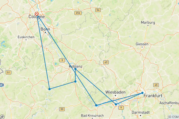 Karte von Rhein Erlebnis Bingen 2025