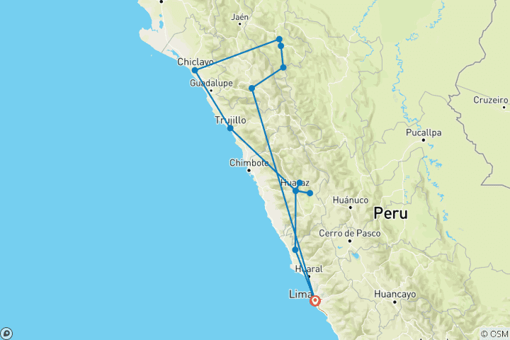 Map of Peru North - Untouched Highlights