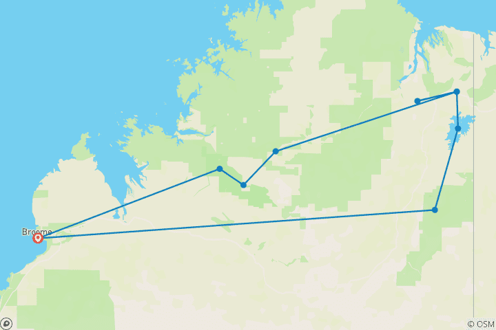 Map of Walk Western Australia's Kimberley (13 Days)