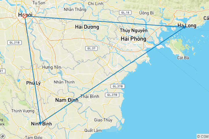 Kaart van Vietnam 7 dagen  – Verken de vele prachtige landschappen in het noorden van Vietnam