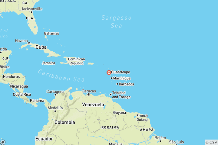 Map of Guadeloupe - Active