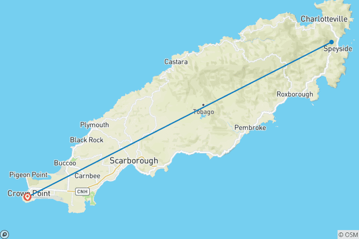 Map of Tobago Dream package