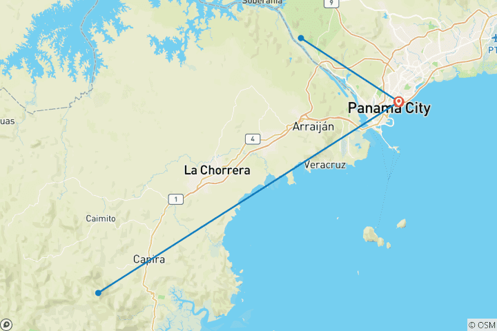 Karte von Panama kompakt