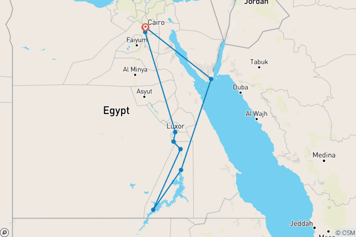 Carte du circuit Les merveilles d'Égypte et Sharm El Sheikh - 11 jours