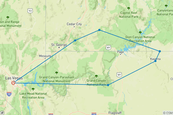 Map of Canyons and Navajo Lands