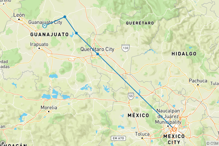 Map of Guanajuato Tour: UNESCO Cities, Baroque Past and More