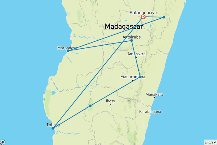 Karte von Die Perlen von Madagaskar