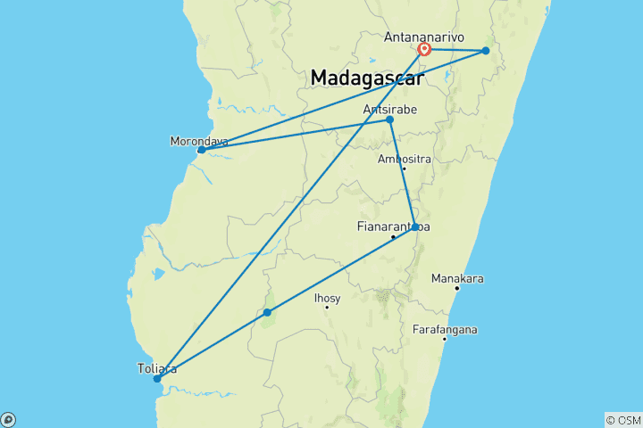 Karte von Die Perlen von Madagaskar