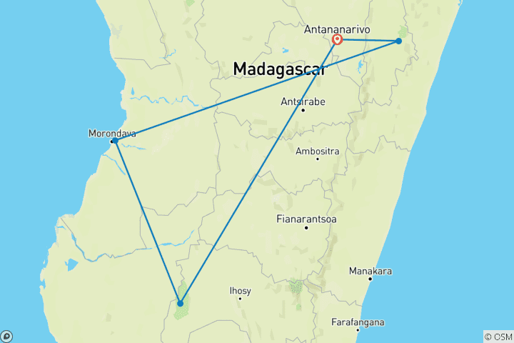 Mapa de El lado lujoso de Madagascar en 6 D