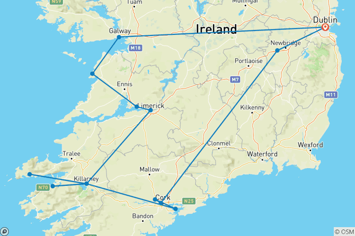 Map of The Great Southern & Western Coast