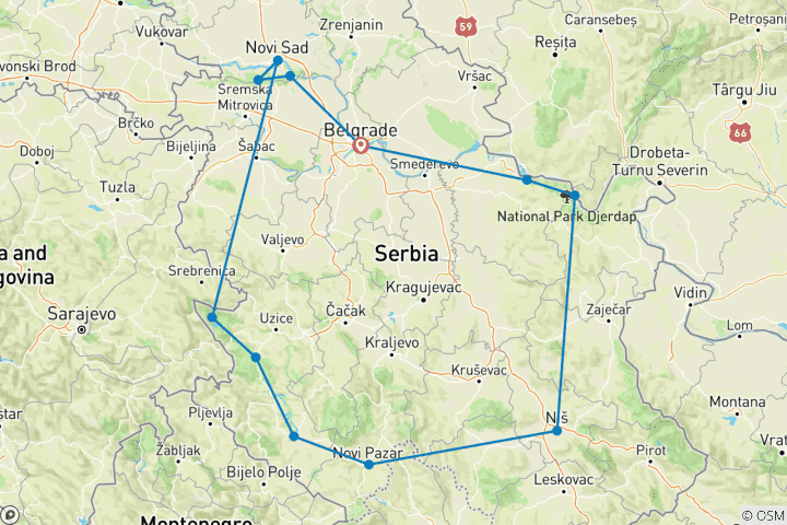 Map of Serbia full experience