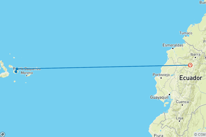 Mapa de Lo más destacado del crucero Quito y Galápagos