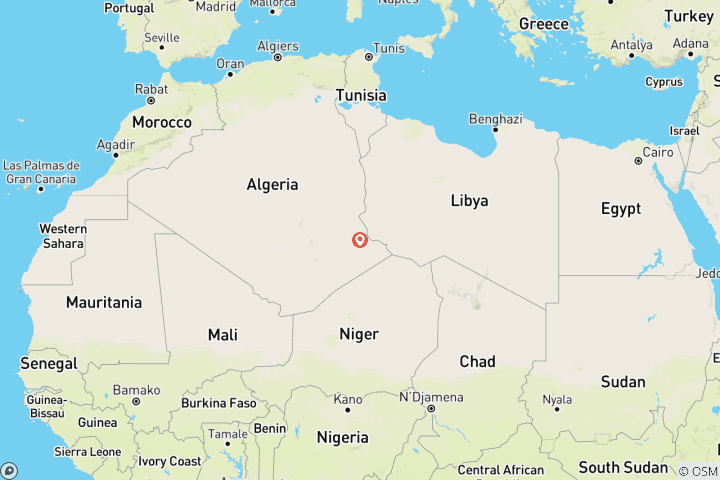 Carte du circuit Circuit du Tassili N'ajjer et de Djanet