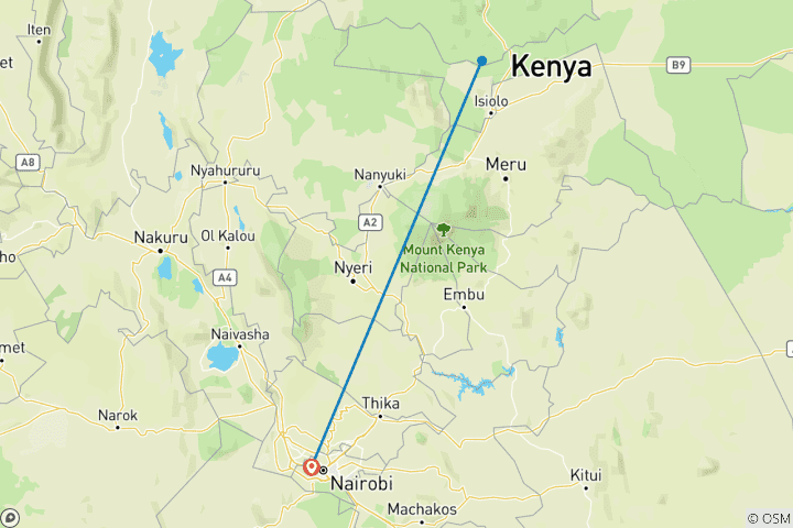 Map of 3 DAYS, 2 NIGHTS SAMBURU NATIONAL RESERVE