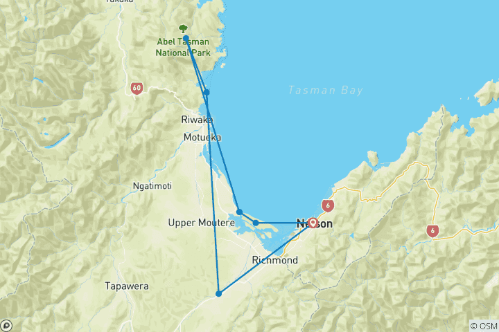 Carte du circuit Tour de Great Taste Trail (Nouvelle-Zélande) - Autoguidé