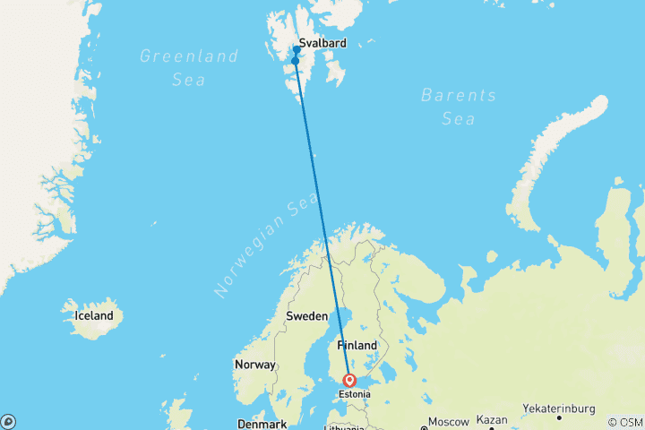 Carte du circuit Exploration du Svalbard : Le meilleur de la Norvège arctique en profondeur