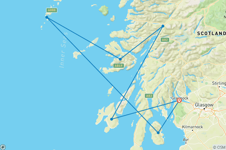 Map of The Scottish Isles – Highlights of the Hebrides