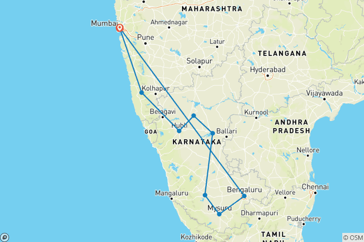 Map of THE TEMPLES AND RUINS OF MEDIEVAL SOUTH INDIA