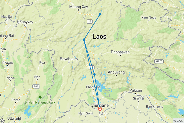 Mapa de Laos Intenso: Gigantes gentiles y vida local