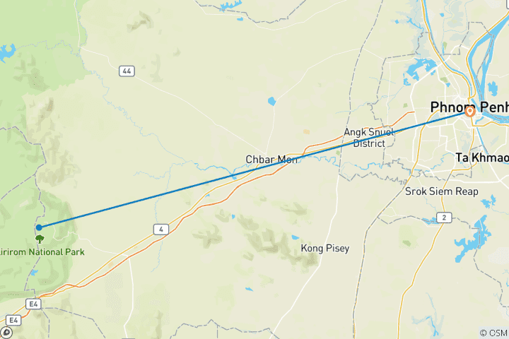 Carte du circuit Cyclisme au Cambodge : Parc national de Kirirom