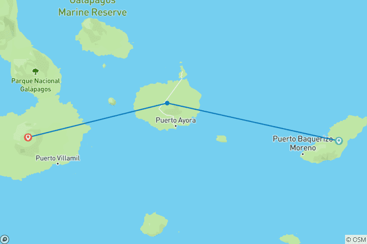 Map of Galapagos Shark Path